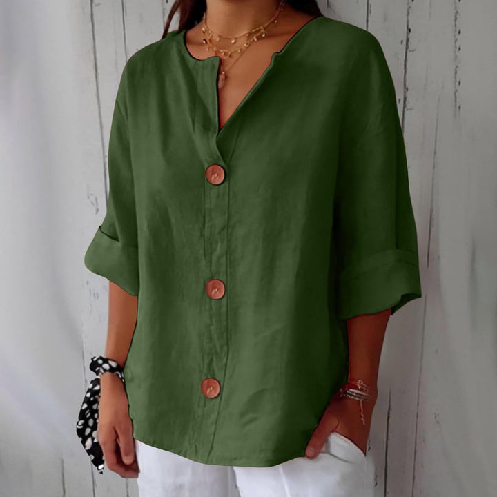 Jessica | Relaxed Button Front Blouse