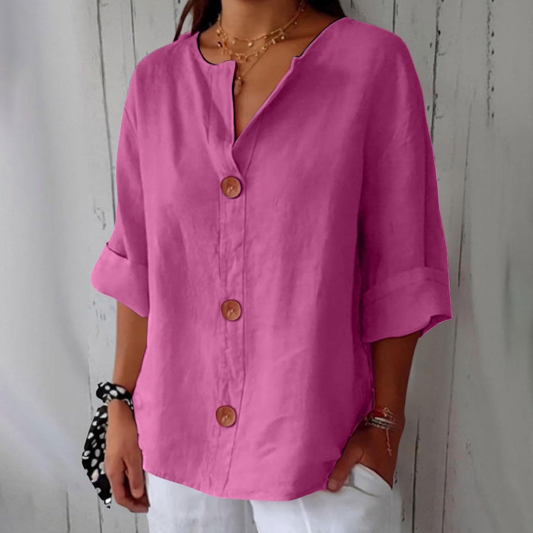 Jessica | Relaxed Button Front Blouse