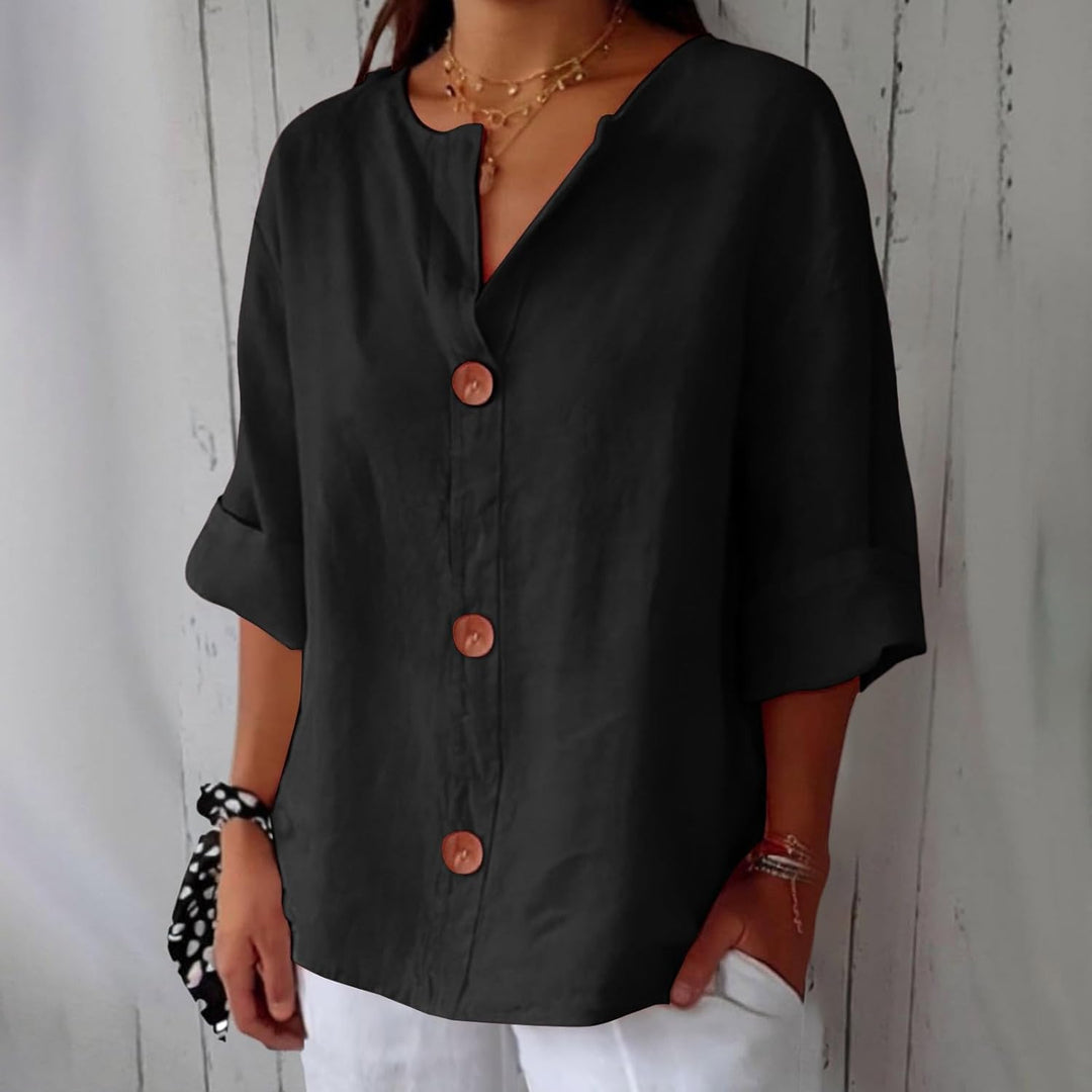 Jessica | Relaxed Button Front Blouse