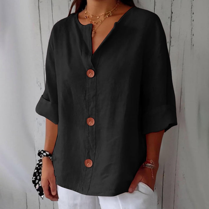 Jessica | Relaxed Button Front Blouse