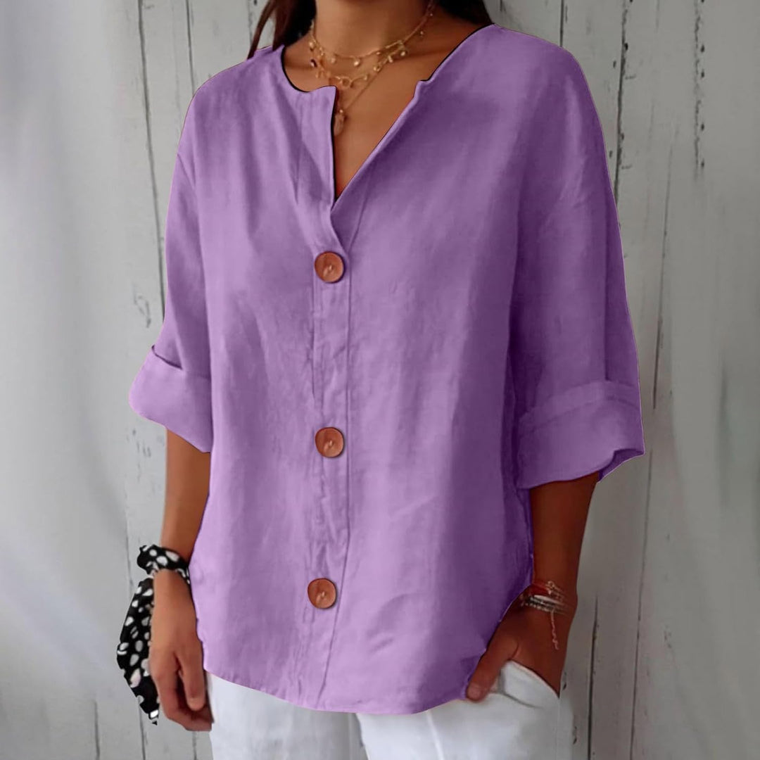 Jessica | Relaxed Button Front Blouse