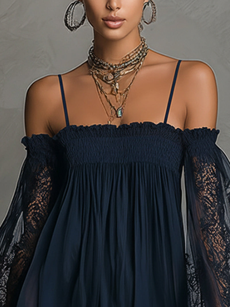 Tiara | Off-Shoulder Lace Mini Dress