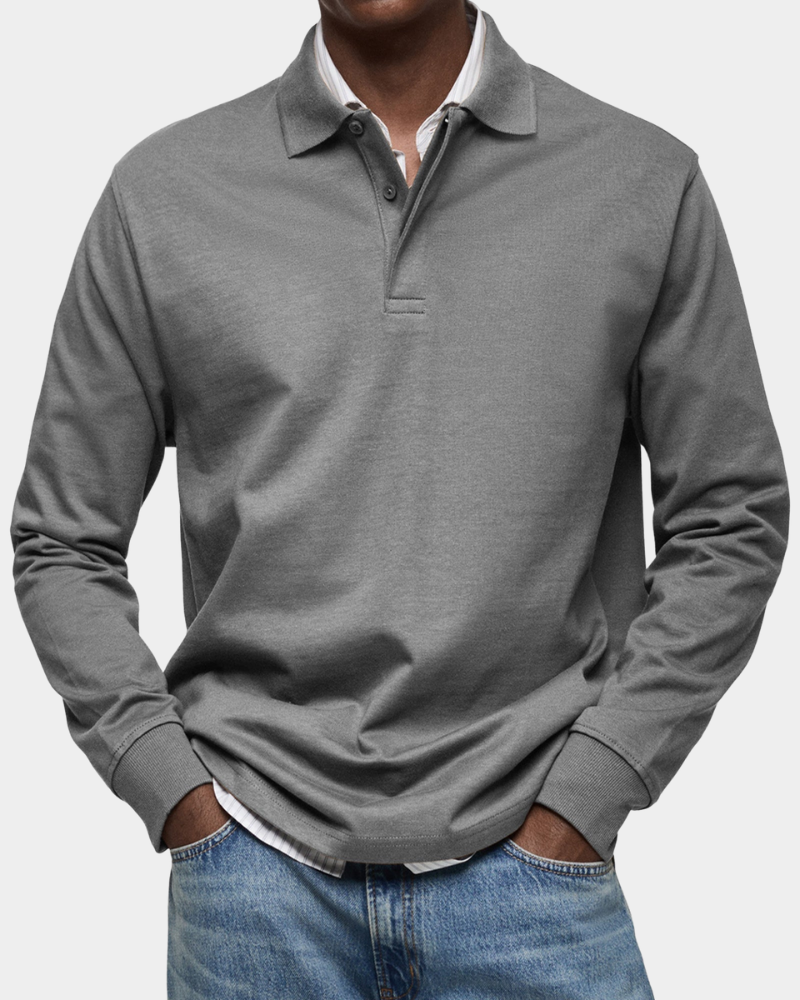 Brennan - Premium Knit Long Sleeve Polo
