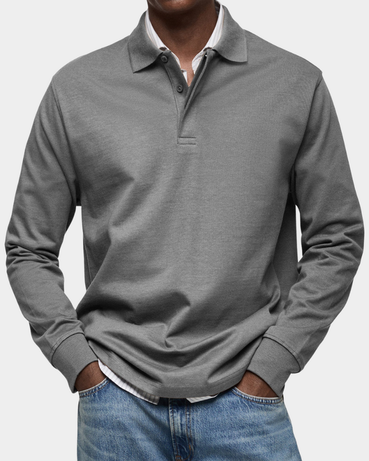 Brennan - Premium Knit Long Sleeve Polo
