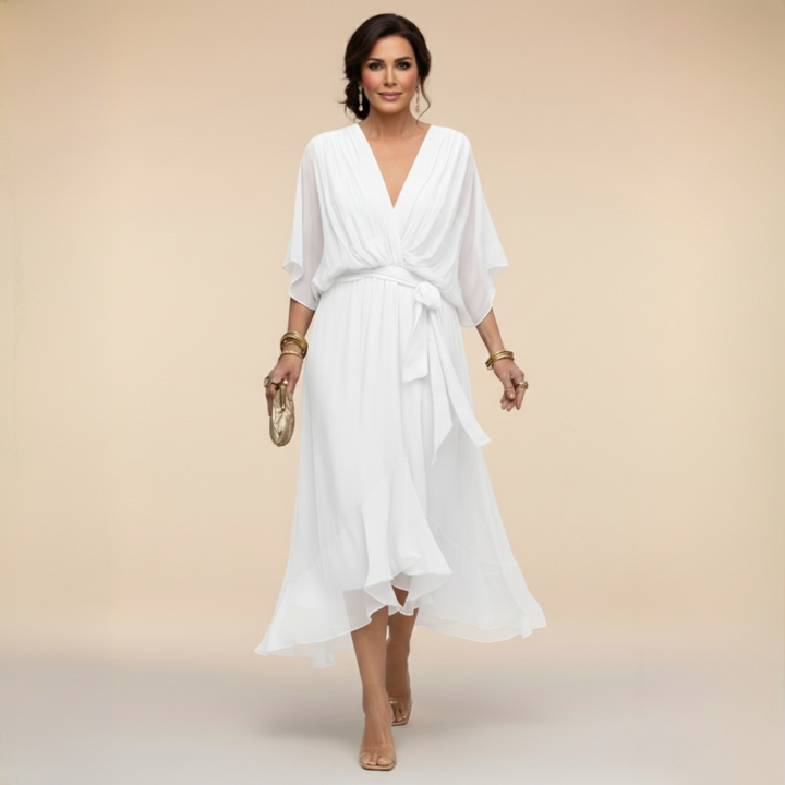 Monica | Flowing V-Neck Midi Dress