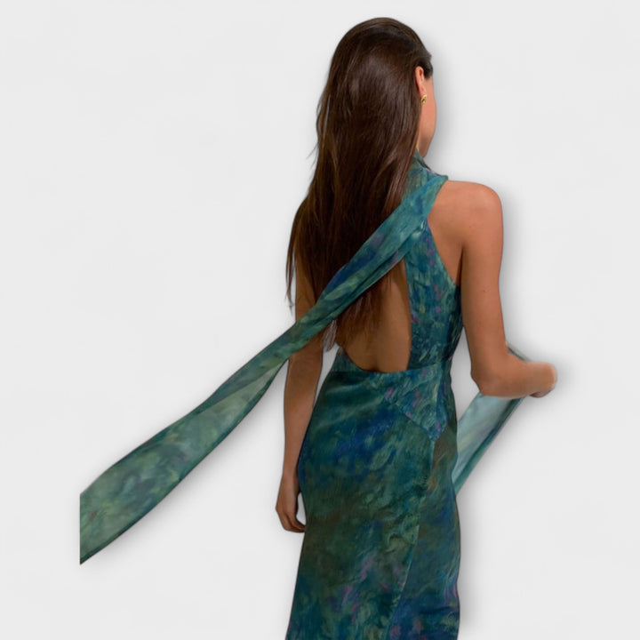 Maisie Monet Iris Print Maxi Dress for Summer Events