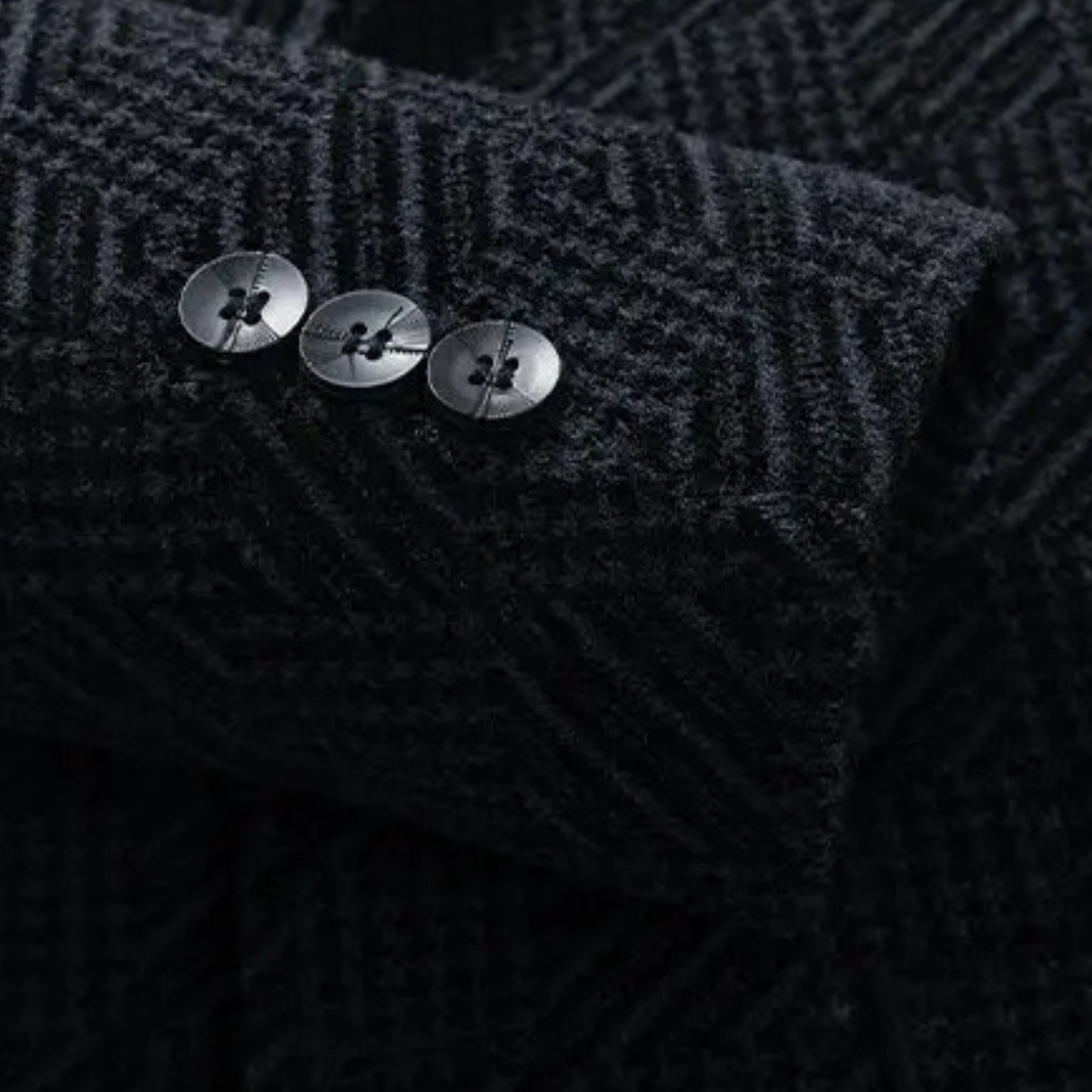 The Ellsworth Men’s Warm Fleece Lined Textured Winter Blazer