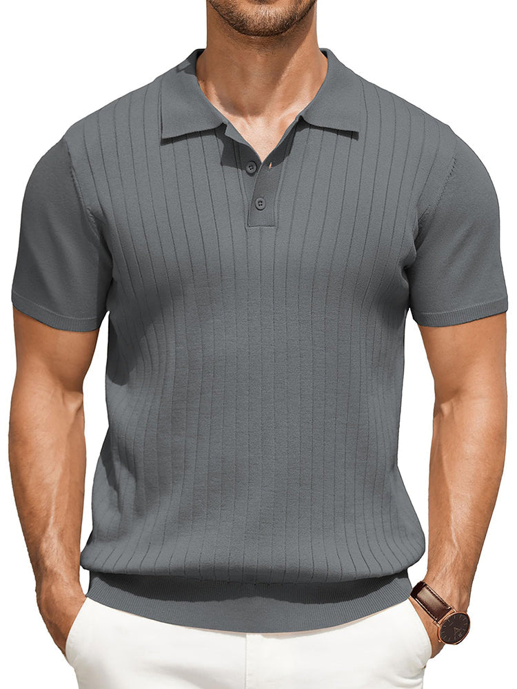 Dex - Casual Ribbed Knitted Polo