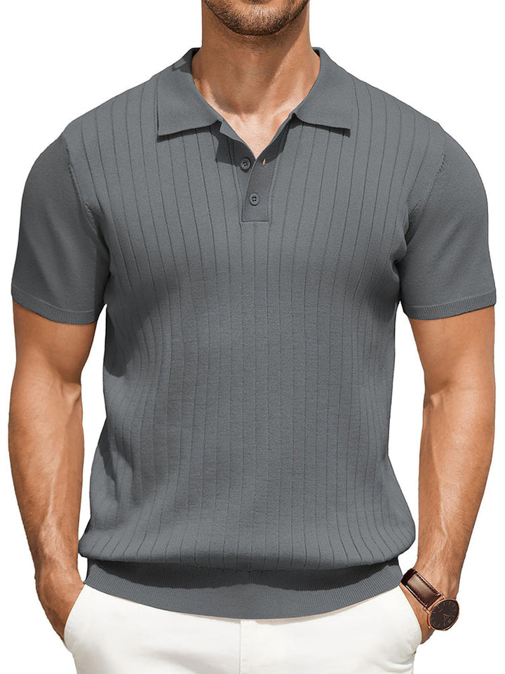 Dex - Casual Ribbed Knitted Polo