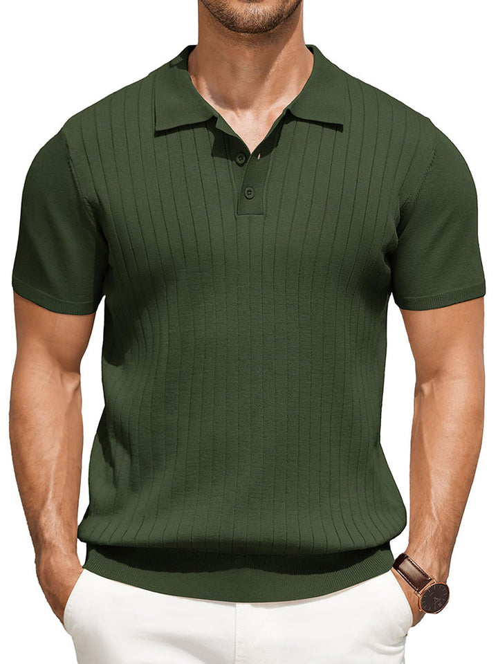 Dex - Casual Ribbed Knitted Polo