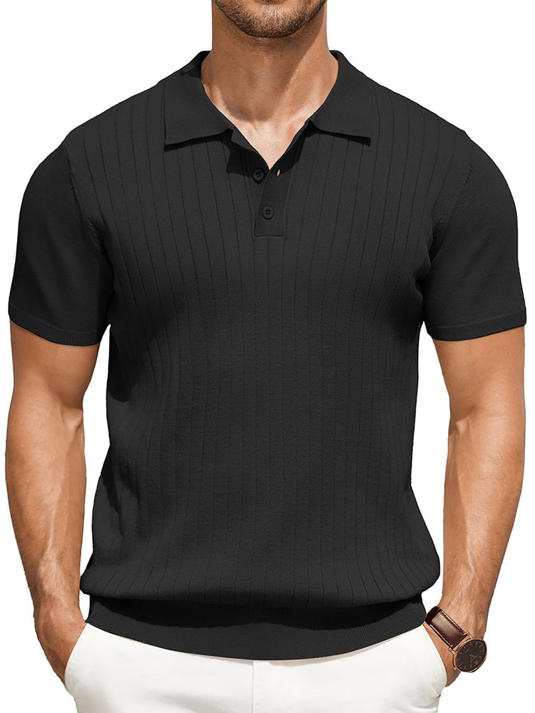 Dex - Casual Ribbed Knitted Polo
