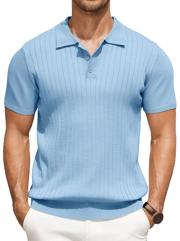 Dex - Casual Ribbed Knitted Polo