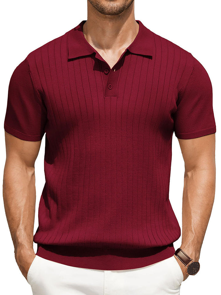 Dex - Casual Ribbed Knitted Polo