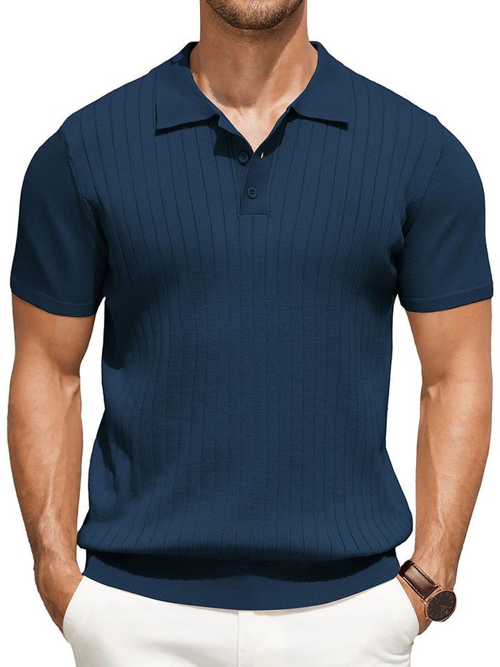 Dex - Casual Ribbed Knitted Polo