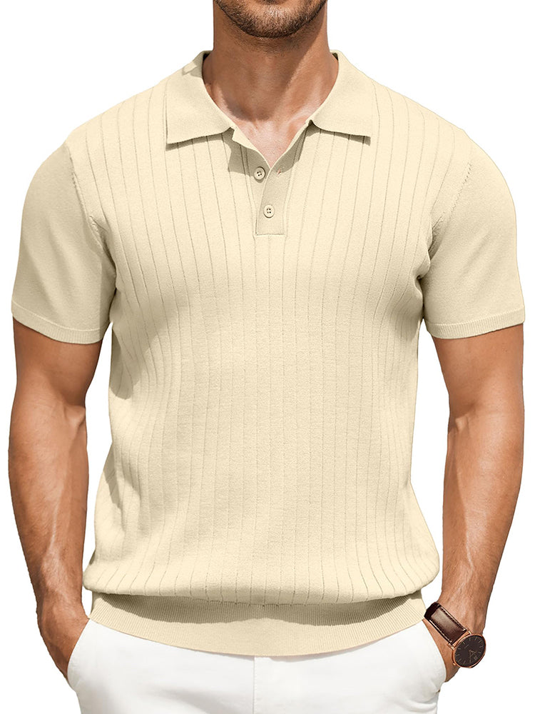 Dex - Casual Ribbed Knitted Polo