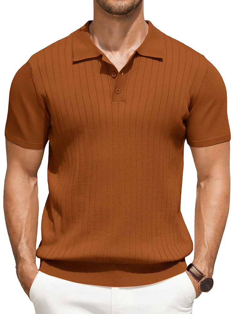 Dex - Casual Ribbed Knitted Polo