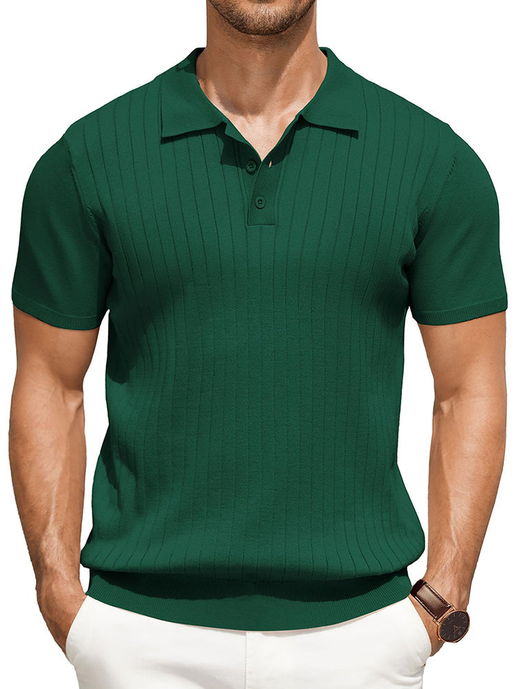Dex - Casual Ribbed Knitted Polo