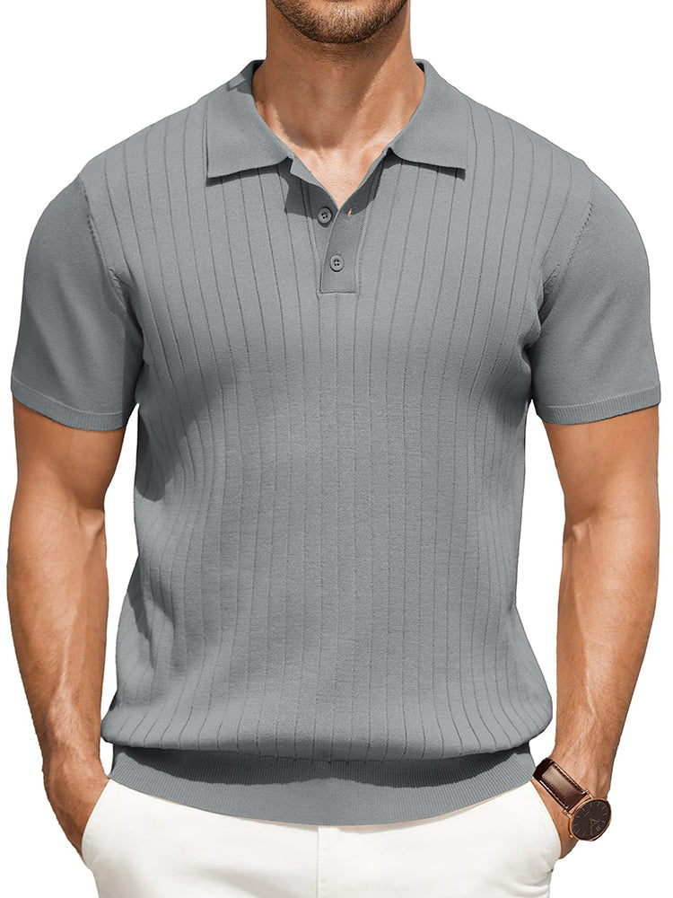 Dex - Casual Ribbed Knitted Polo