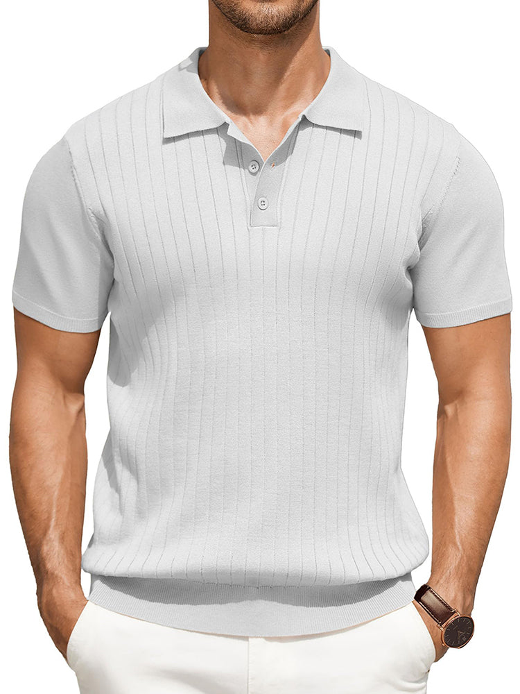 Dex - Casual Ribbed Knitted Polo