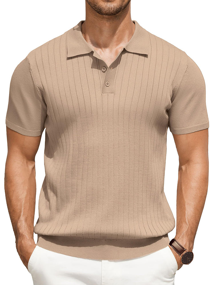 Dex - Casual Ribbed Knitted Polo