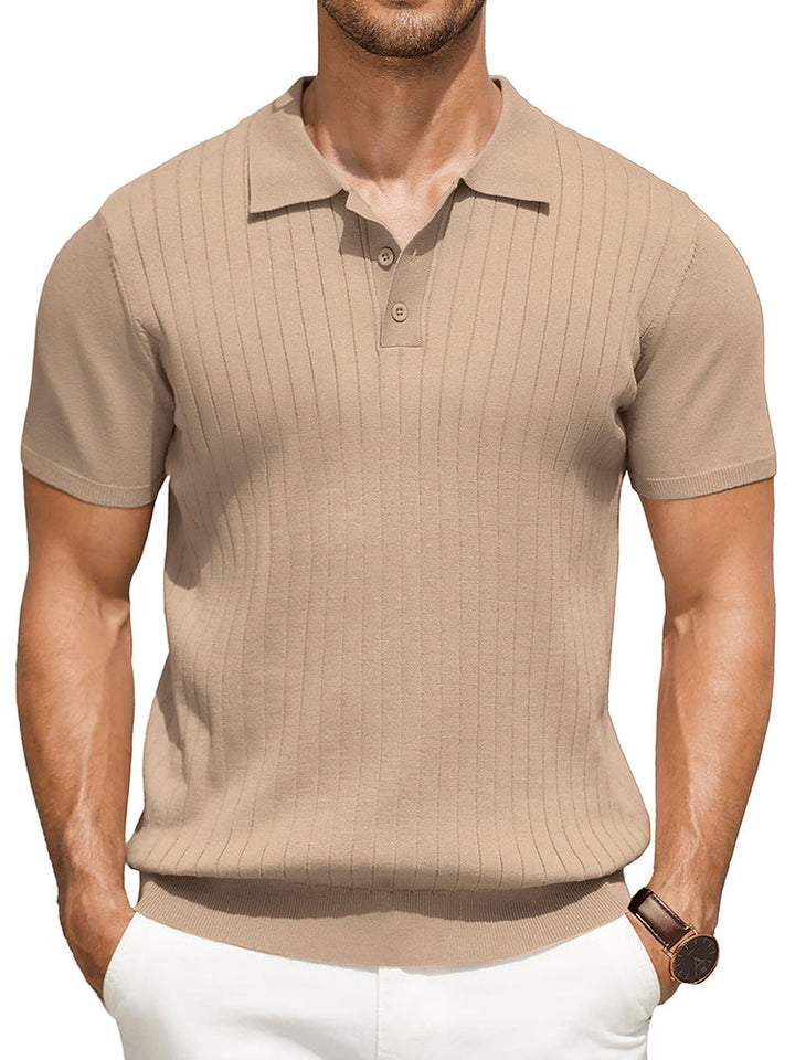 Dex - Casual Ribbed Knitted Polo