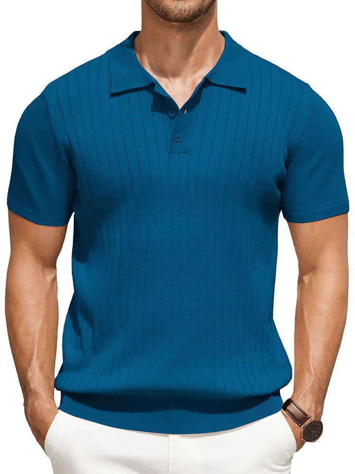 Dex - Casual Ribbed Knitted Polo