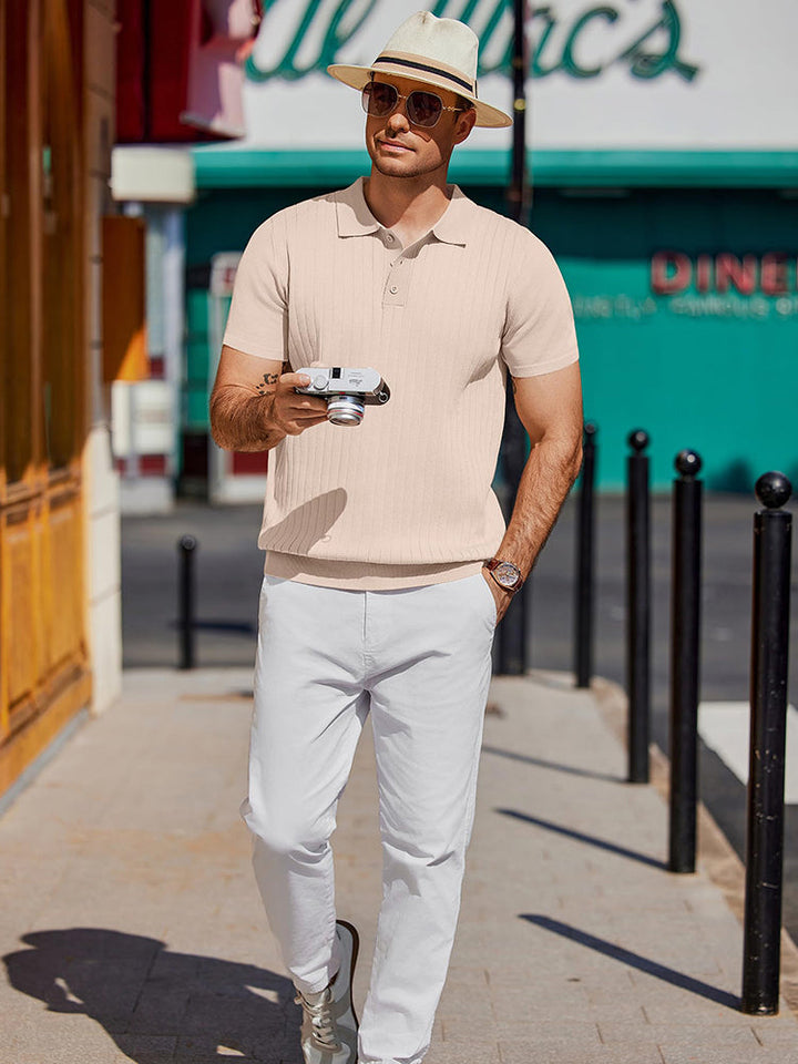 Dex - Casual Ribbed Knitted Polo