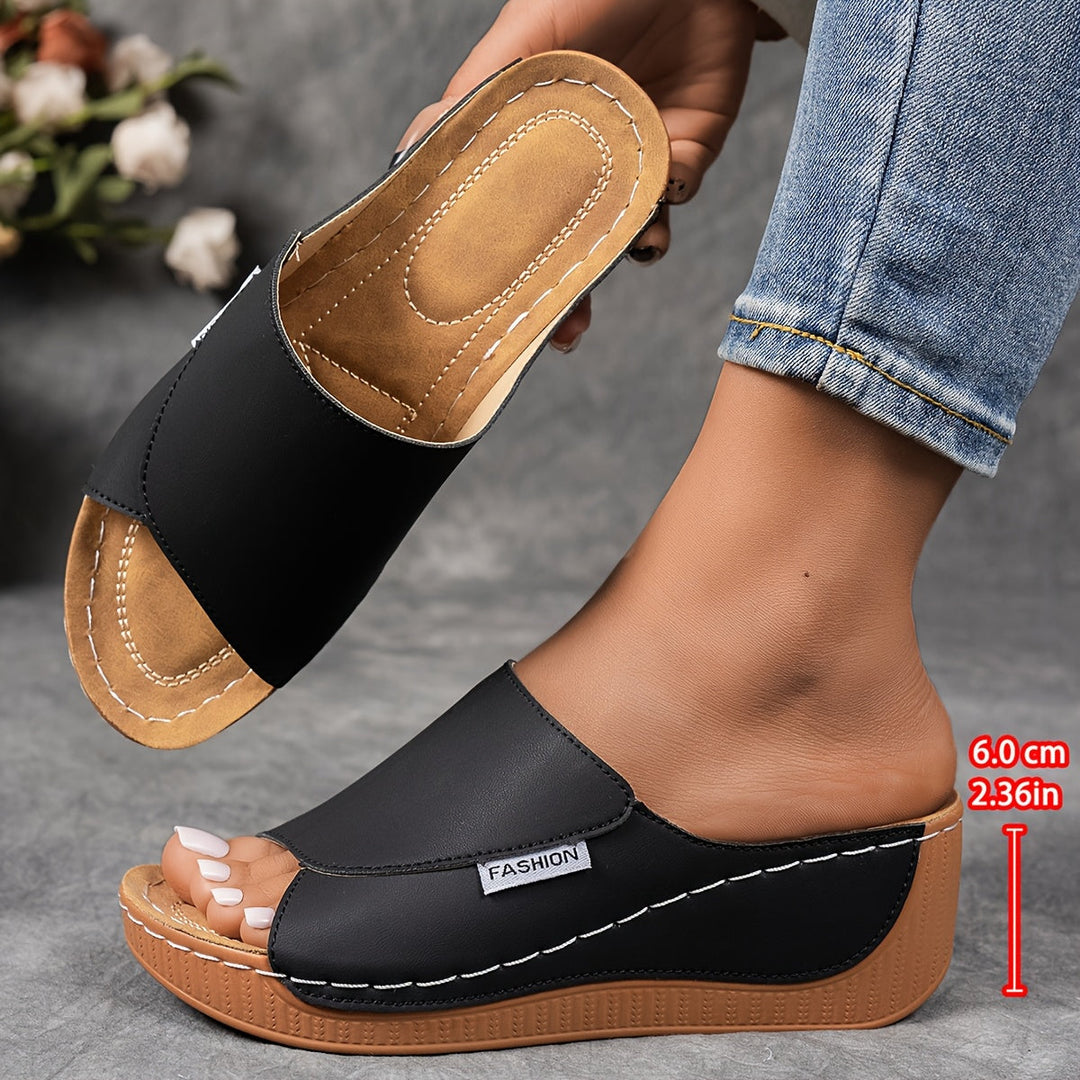 Shanna | Buckle-Strap Wedge Sandals