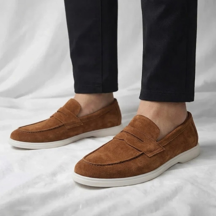Fallon - Classic Suede Penny Loafers