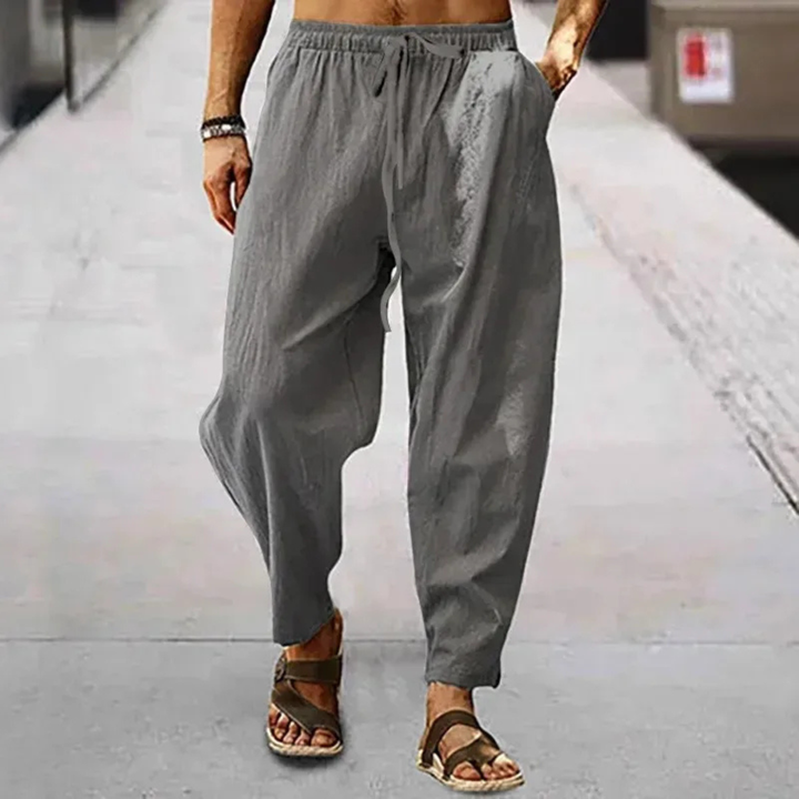 The Maple Ridge Men’s Cotton Linen Wide Leg Pants