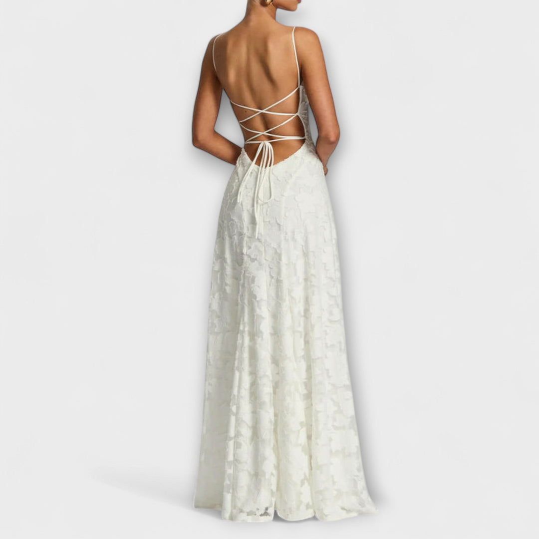 Chic Jacquard Maxi Dress for Special Occasions