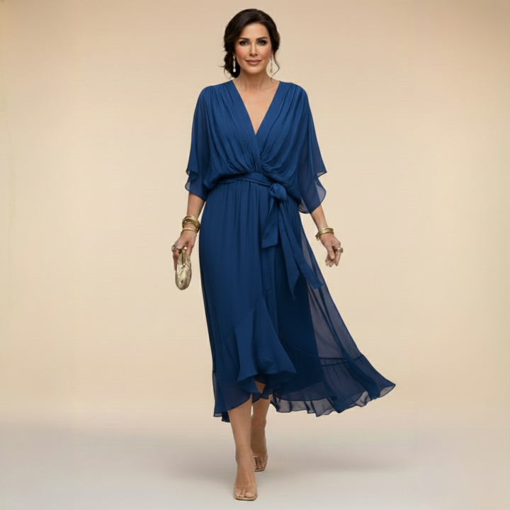 Monica | Flowing V-Neck Midi Dress