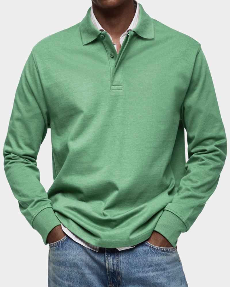 Brennan - Premium Knit Long Sleeve Polo