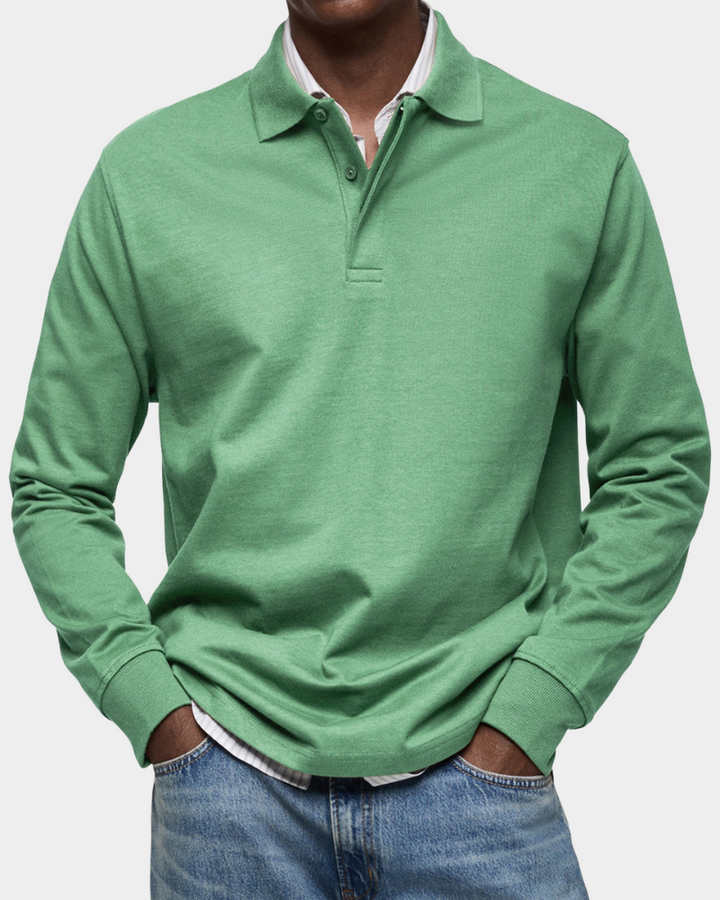 Brennan - Premium Knit Long Sleeve Polo