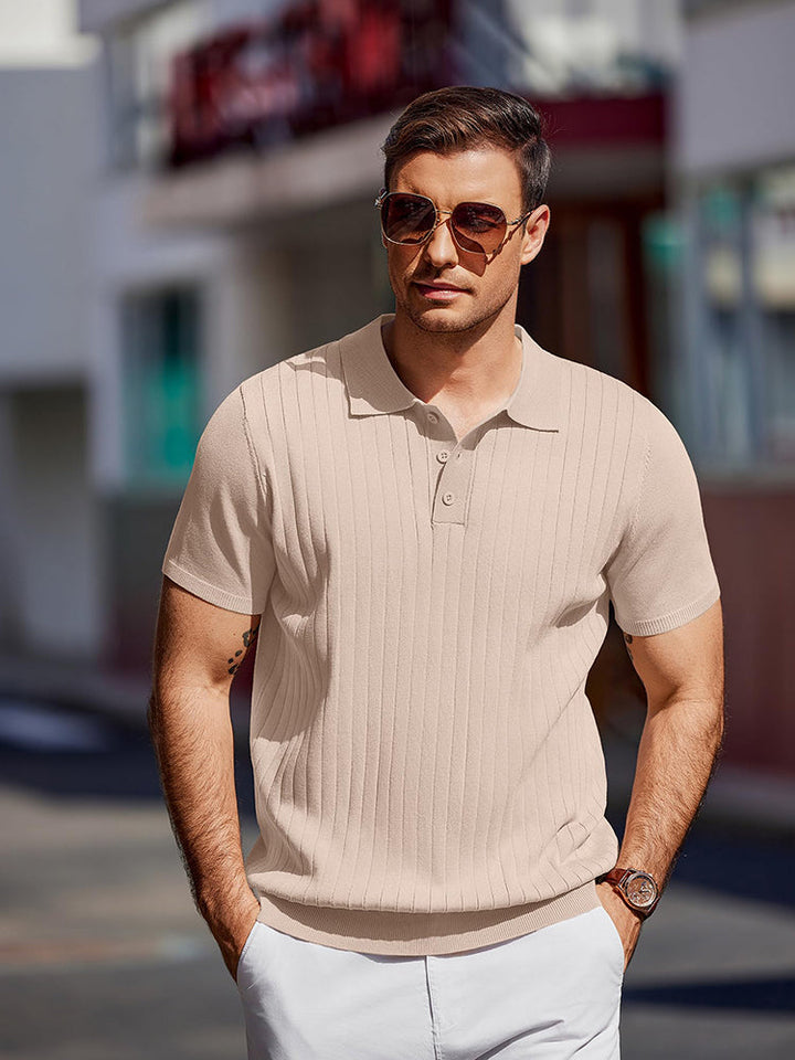 Dex - Casual Ribbed Knitted Polo