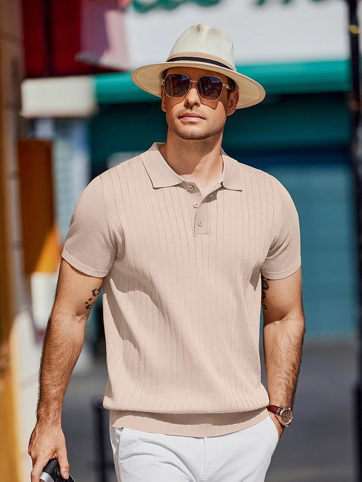 Dex - Casual Ribbed Knitted Polo