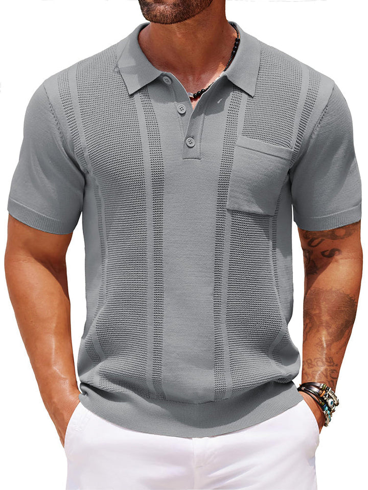 Dave - Casual Textured Knit Polo | By Julian & Claire Toronto