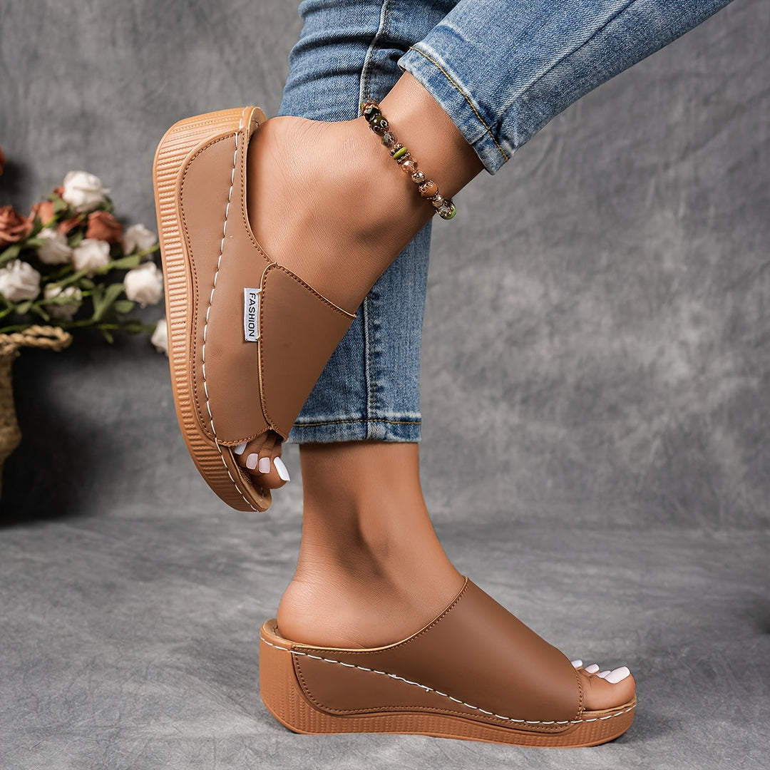 Shanna | Buckle-Strap Wedge Sandals
