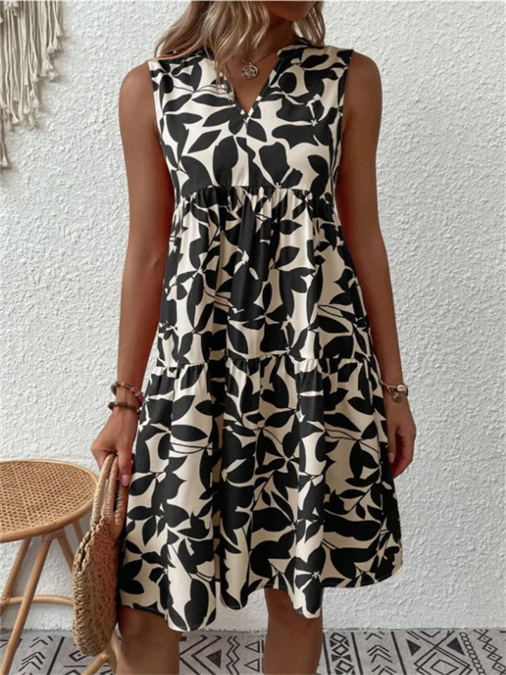 Tasha | Elegant Sleeveless Swing Dress