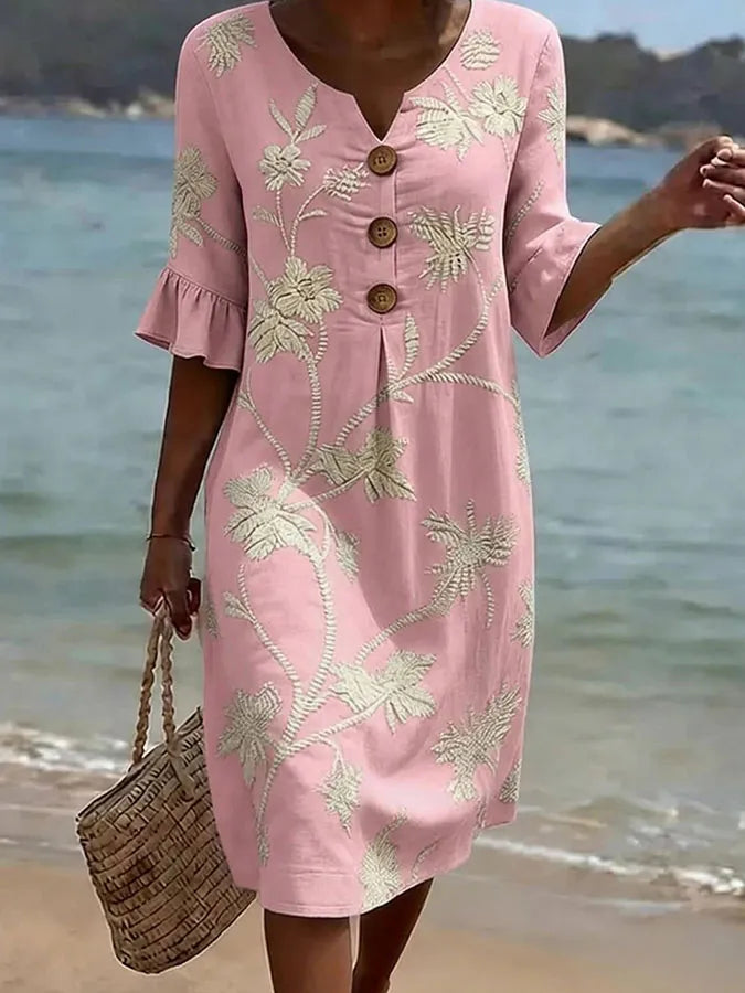 Ciara | Floral Relaxed Midi Dress