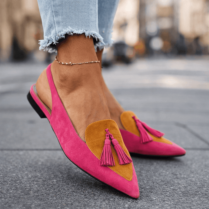 Lorena | Tassel Accent Sling back Sandals