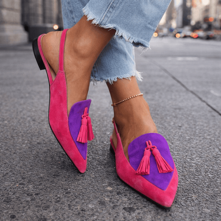 Lorena | Tassel Accent Sling back Sandals