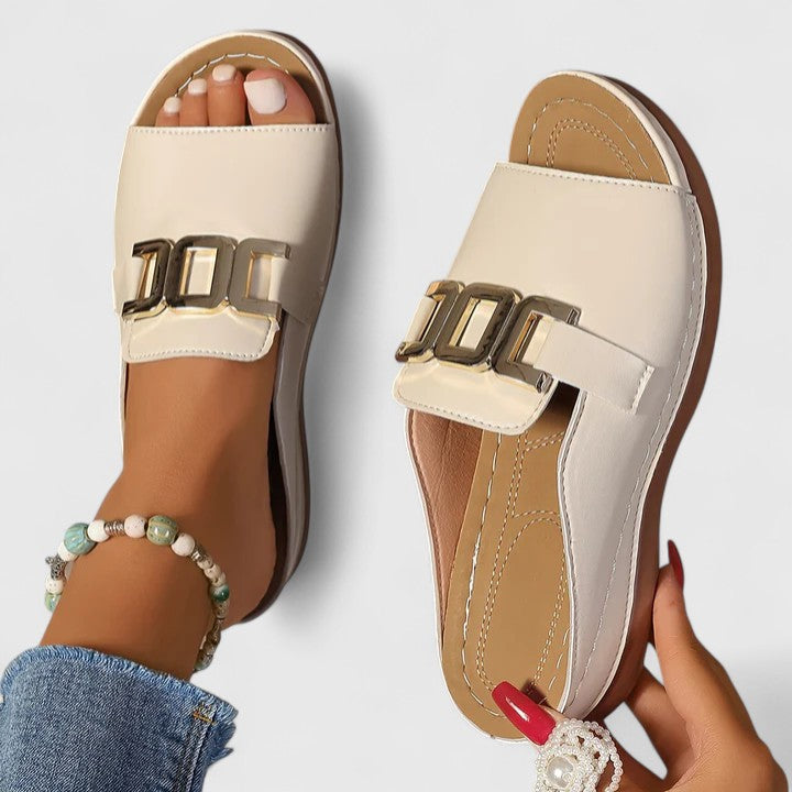 Joelle | Double Strap Slide Sandals