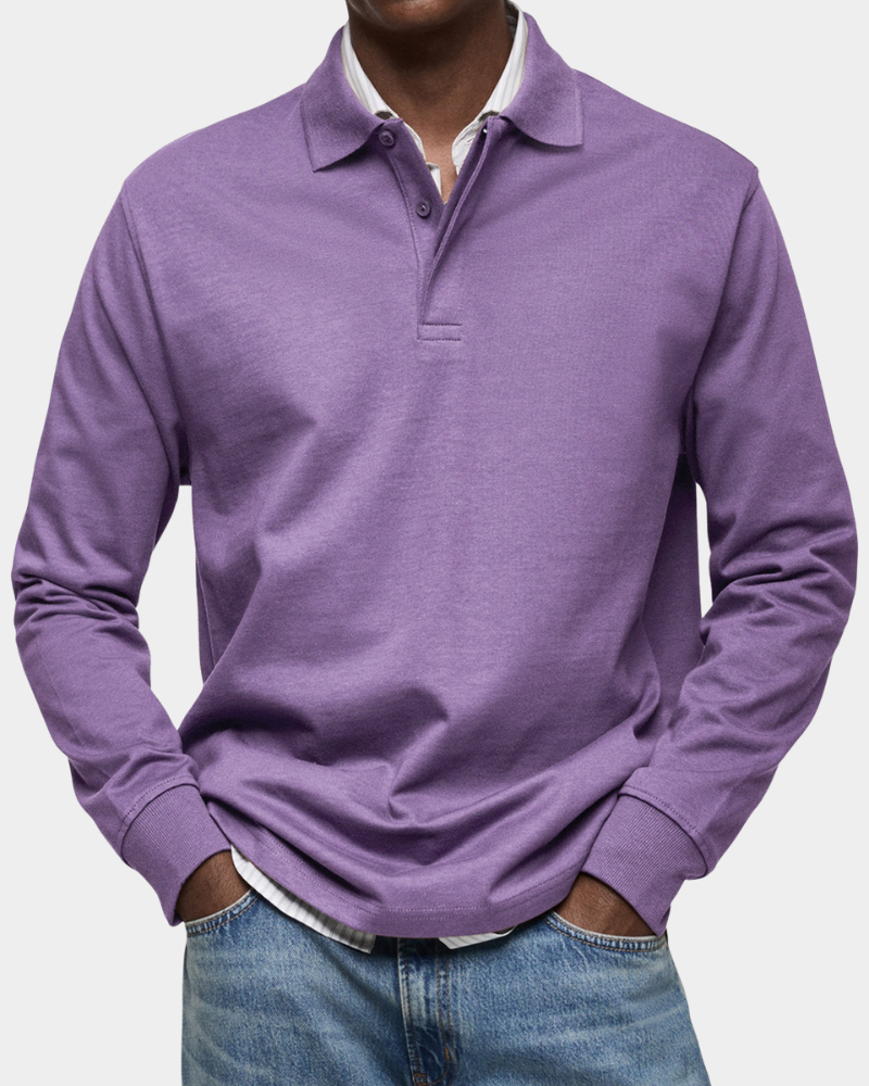 Brennan - Premium Knit Long Sleeve Polo