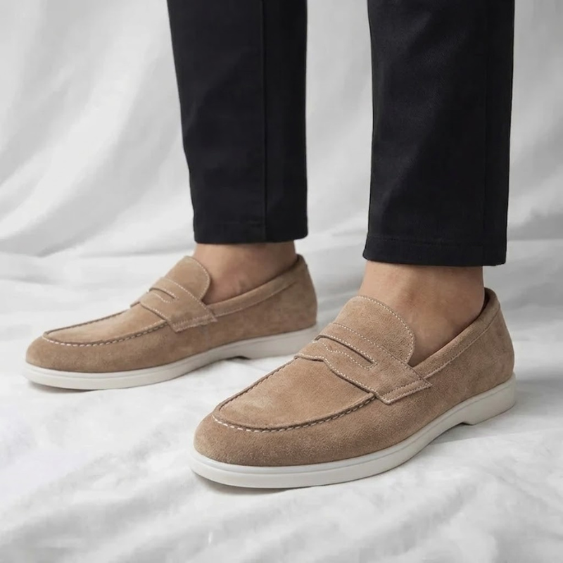 Fallon - Classic Suede Penny Loafers