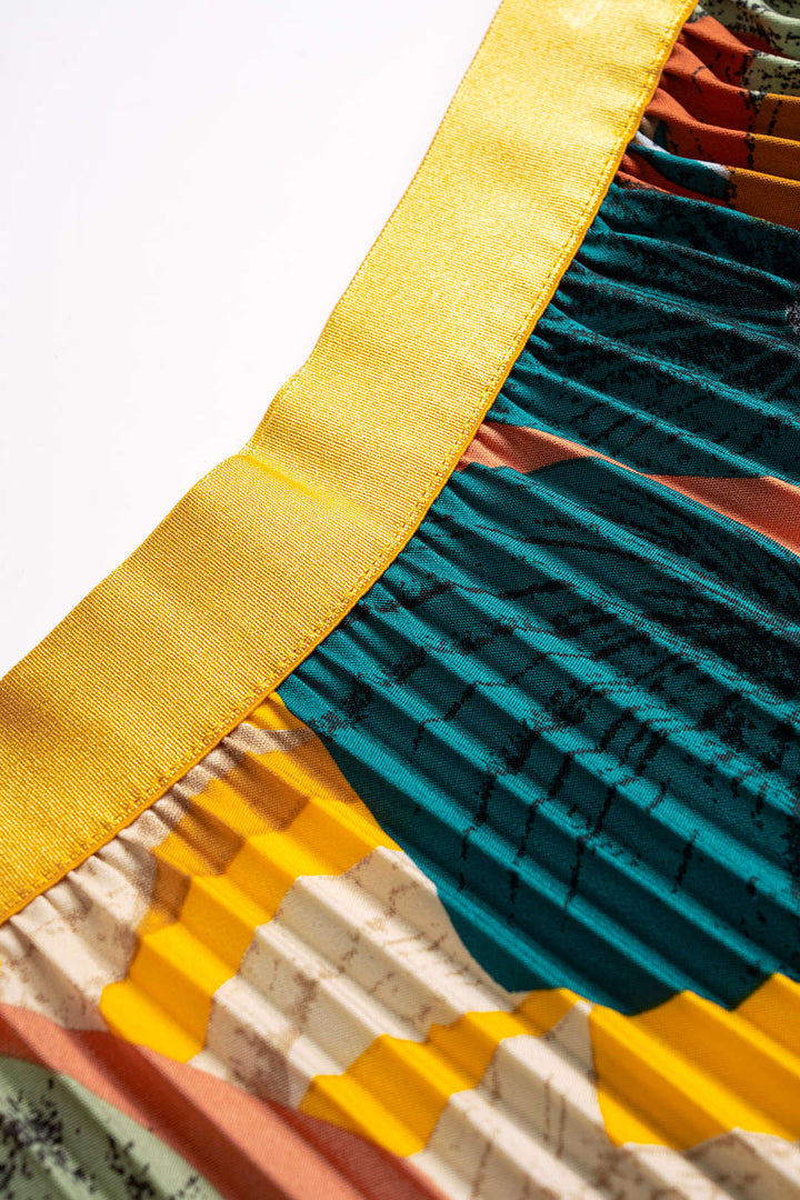 Lena | High Waist Pleated Maxi Skirt