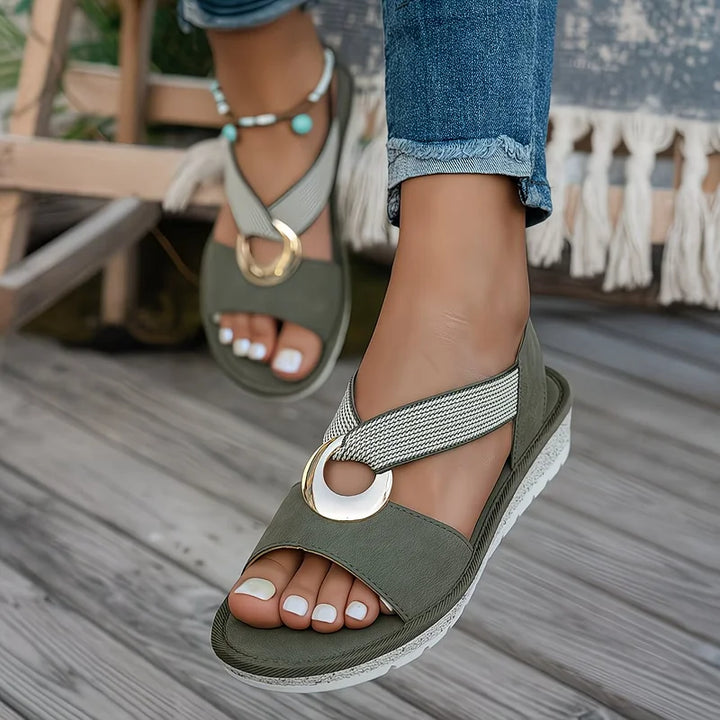 Sia | Buckled Comfort Slide Sandals