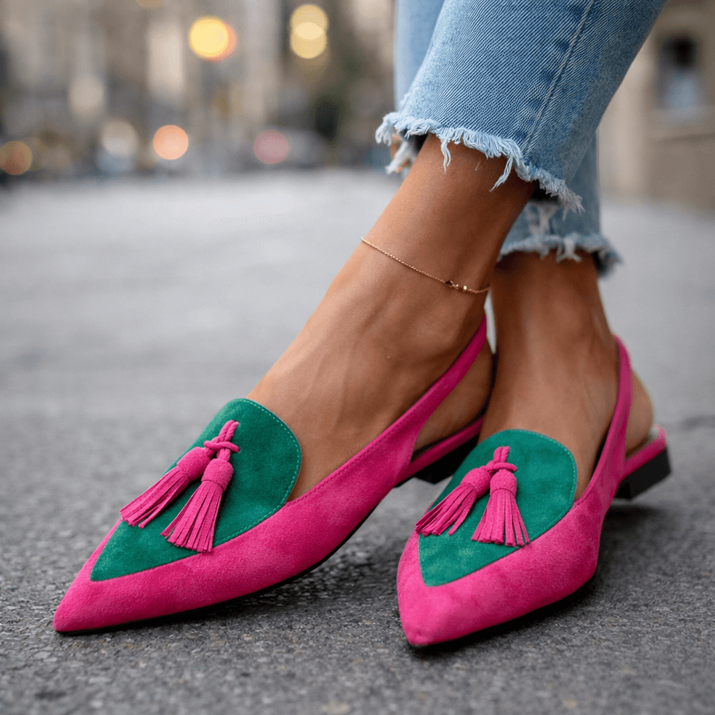 Lorena | Tassel Accent Sling back Sandals