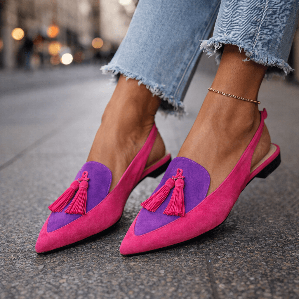 Lorena | Tassel Accent Sling back Sandals