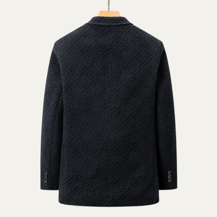 The Ellsworth Men’s Warm Fleece Lined Textured Winter Blazer